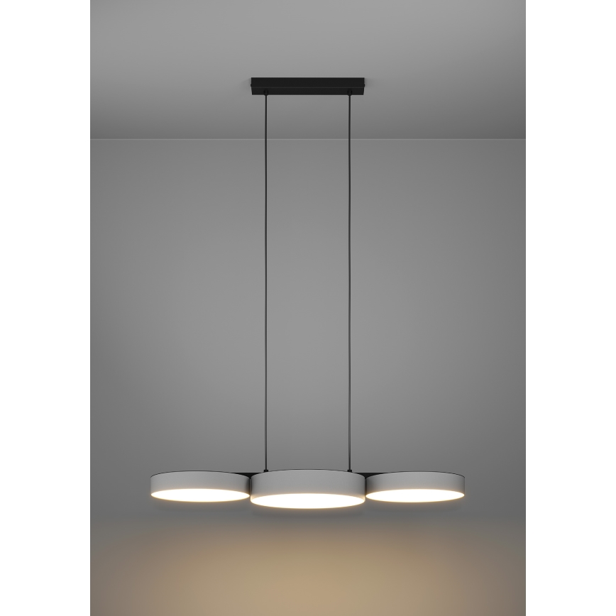 Eglo - LED RGBW Dimmable chandelier on a string 3xLED/7,5W/230V 2700-6500K grey