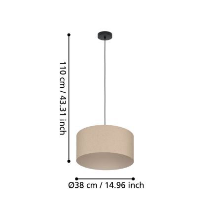 Eglo - Chandelier on a string 1xE27/40W/230V