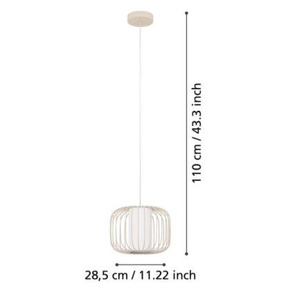 Eglo - Chandelier on a string 1xE27/40W/230V d. 28,5 cm