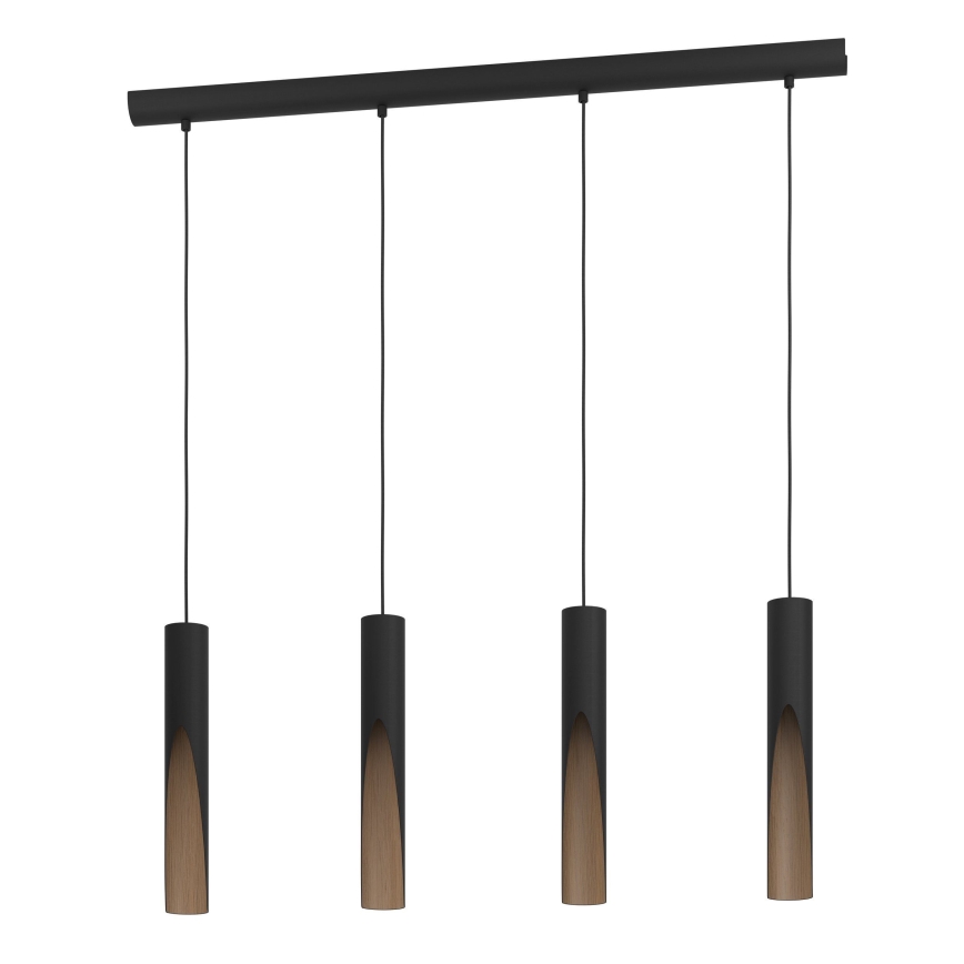 Eglo - LED Chandelier on a string 4xGU10/4,5W/230V black/brown