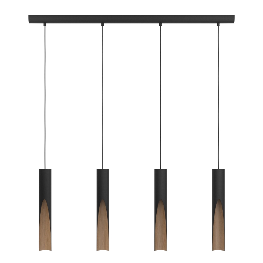 Eglo - LED Chandelier on a string 4xGU10/4,5W/230V black/brown