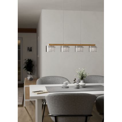 Eglo - LED RGBW Dimmable chandelier on a string 4xLED/3,7W/230V 2700-6500K