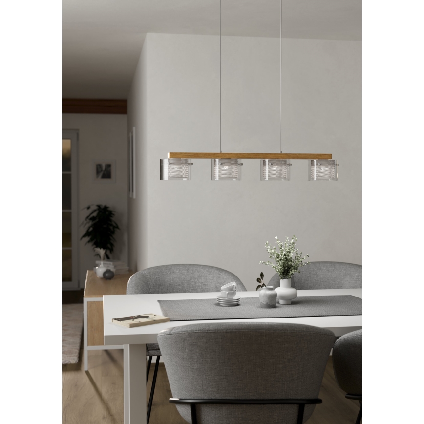 Eglo - LED RGBW Dimmable chandelier on a string 4xLED/3,7W/230V 2700-6500K