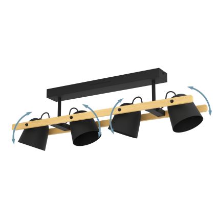 Eglo - LED RGBW Dimmable surface-mounted chandelier 4xLED/3,7W/230V 2700-6500K