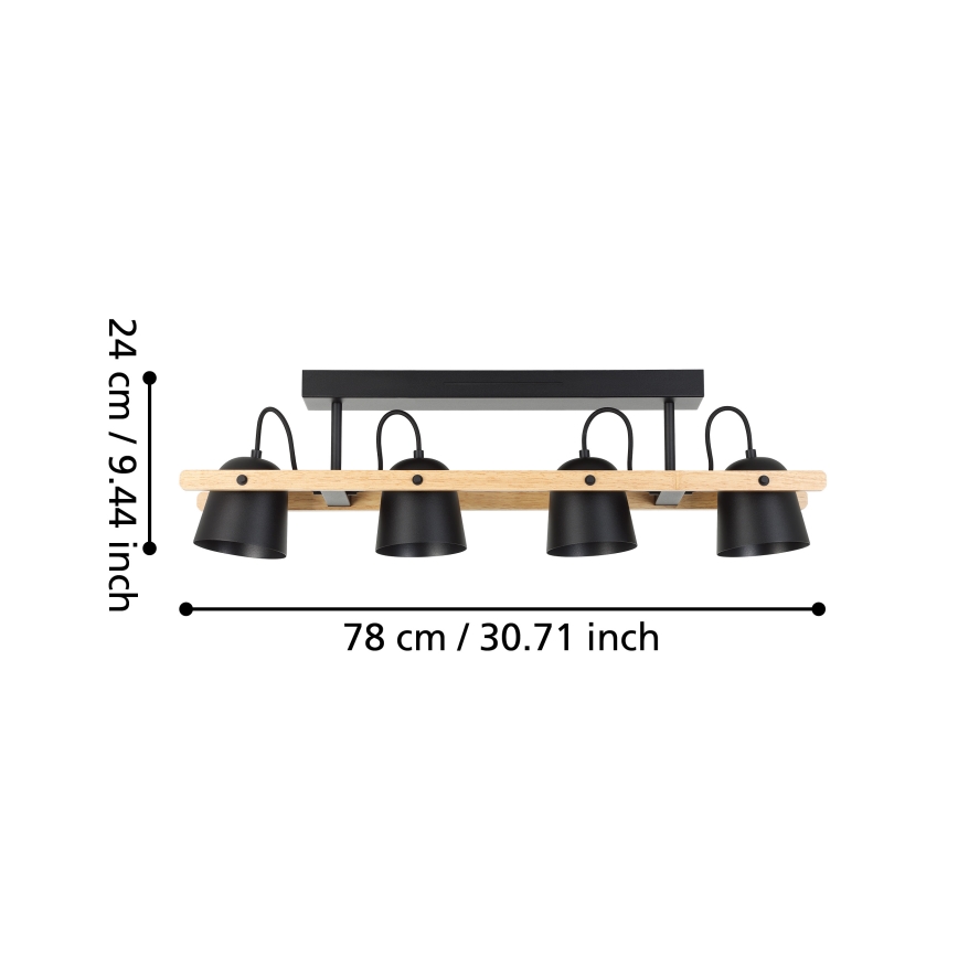 Eglo - LED RGBW Dimmable surface-mounted chandelier 4xLED/3,7W/230V 2700-6500K