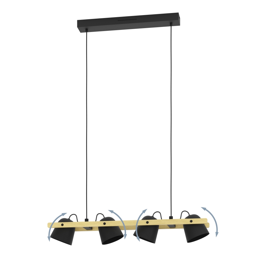 Eglo - LED RGBW Dimmable chandelier on a string 4xLED/3,7W/230V 2700-6500K