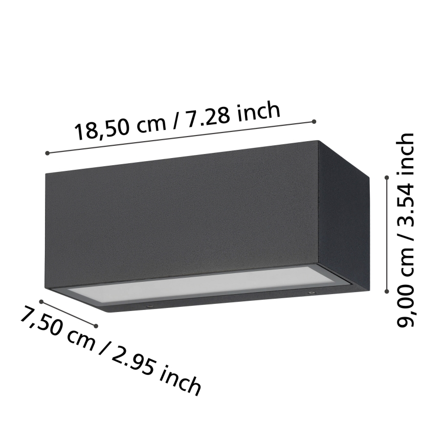 Eglo - LED Outdoor wall light 2xLED/5W/230V IP65