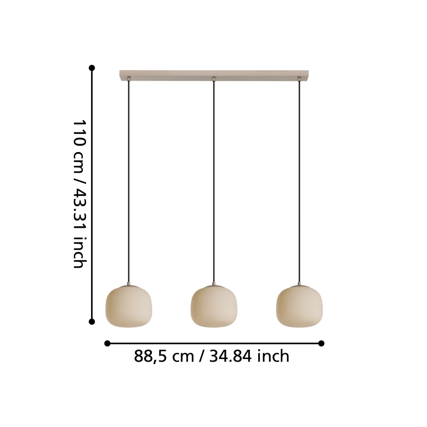 Eglo - Chandelier on a string 3xE27/40W/230V