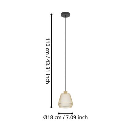 Eglo - Chandelier on a string 1xE27/40W/230V