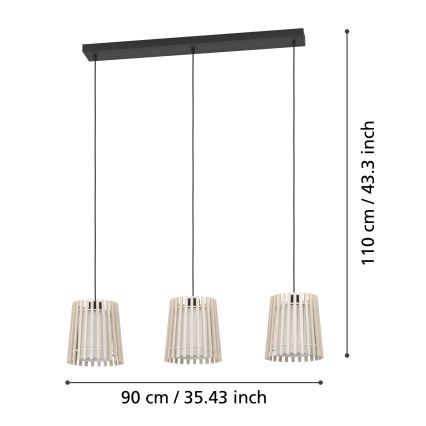 Eglo - Chandelier on a string 3xE27/25W/230V