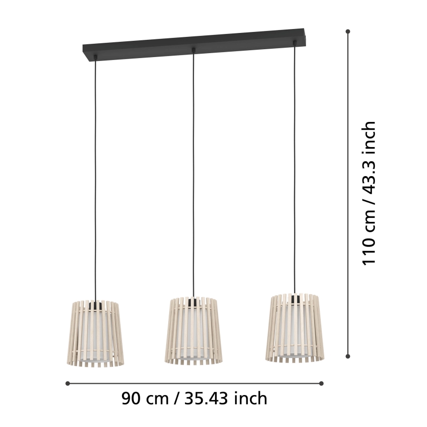Eglo - Chandelier on a string 3xE27/25W/230V