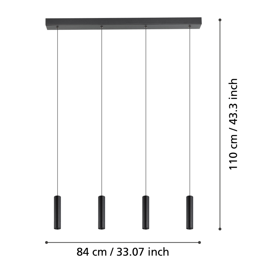 Eglo - LED Dimmable chandelier on a string 4xLED/5,4W/230V