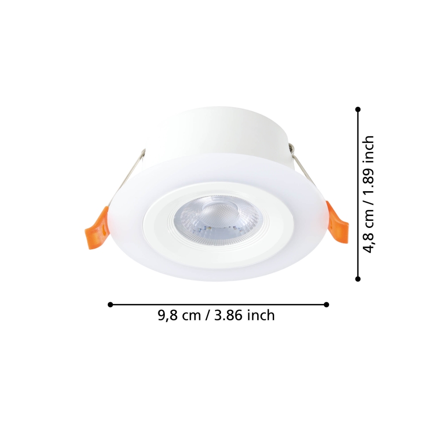 Eglo - Set of 3 LED recessed ceiling lights LED/4,8W/230V white