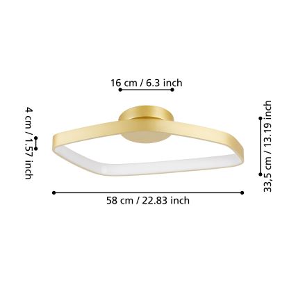 Eglo - LED Dimmable ceiling light LED/25,2W/230V