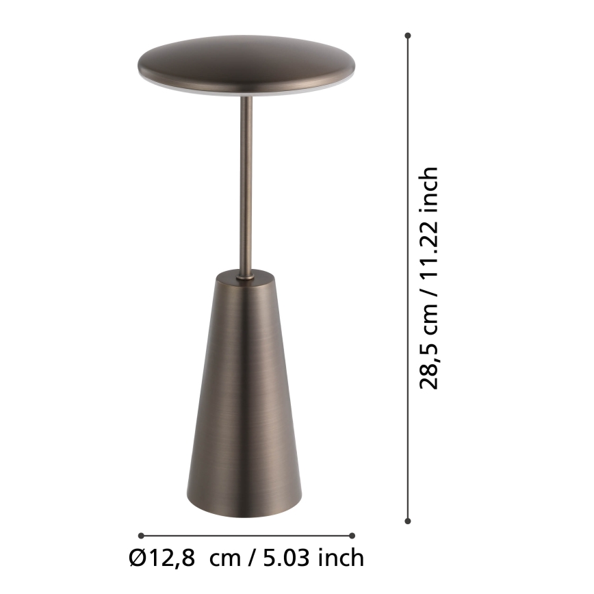Eglo - LED Dimmable touch outdoor lamp LED/2,8W/5V 2400K/3000K/4000K 5200 mAh IP54 beige