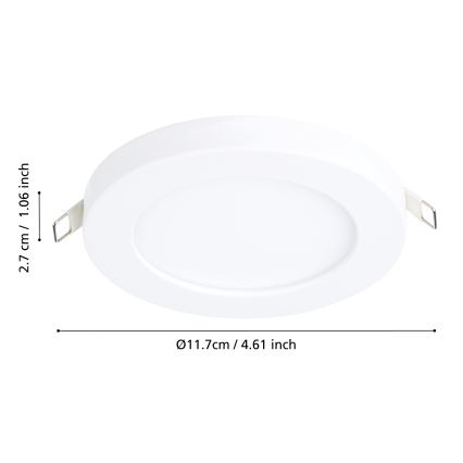 Eglo - LED Recessed light LED/5,5W/230V 3000K white