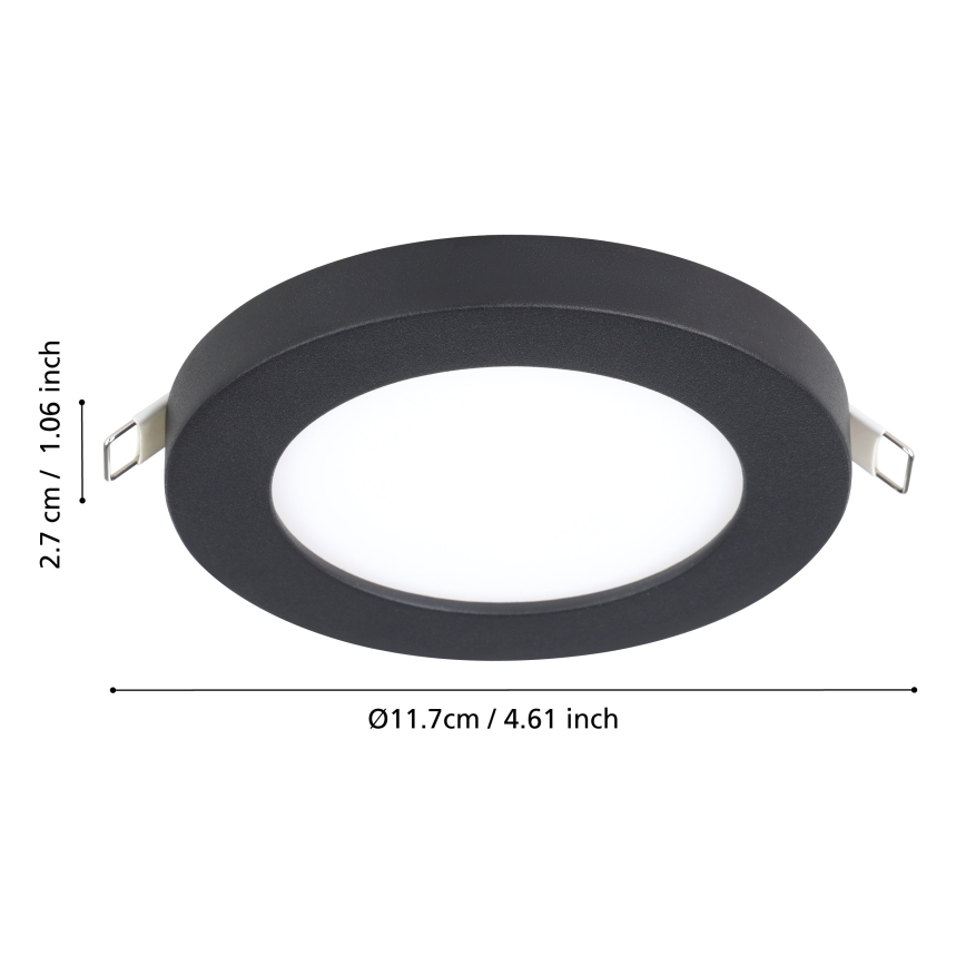 Eglo - LED Recessed light LED/5,5W/230V 4000K black