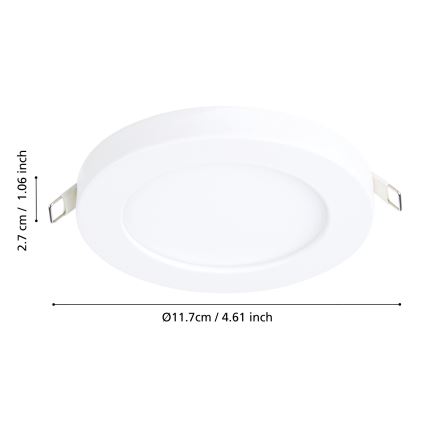 Eglo - LED Recessed light LED/5,5W/230V 4000K white