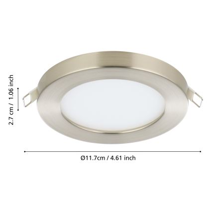 Eglo - LED Recessed light LED/5,5W/230V 4000K matte chrome