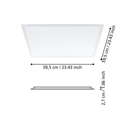 Eglo - LED Surface-mounted panel LED/34,5W/230V 60x60 cm