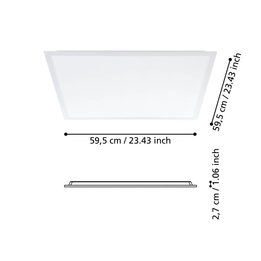 Eglo - LED Surface-mounted panel LED/34,5W/230V 60x60 cm