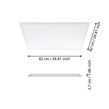 Eglo - LED Surface-mounted panel LED/33W/230V 62x62 cm