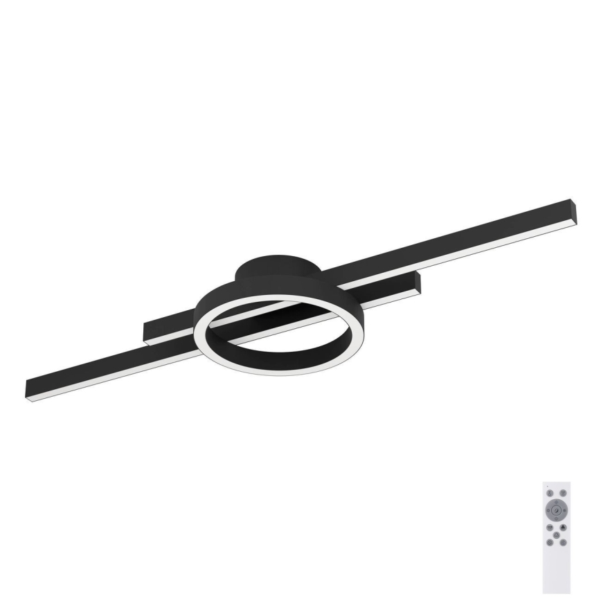 Eglo - LED RGBW Dimmable ceiling light LED/23,5W/230V 2700-6500K black + remote control