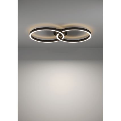Eglo 900955 - LED RGBW Dimmable ceiling light LED/19,5W/230V 2700-6500K black + remote control