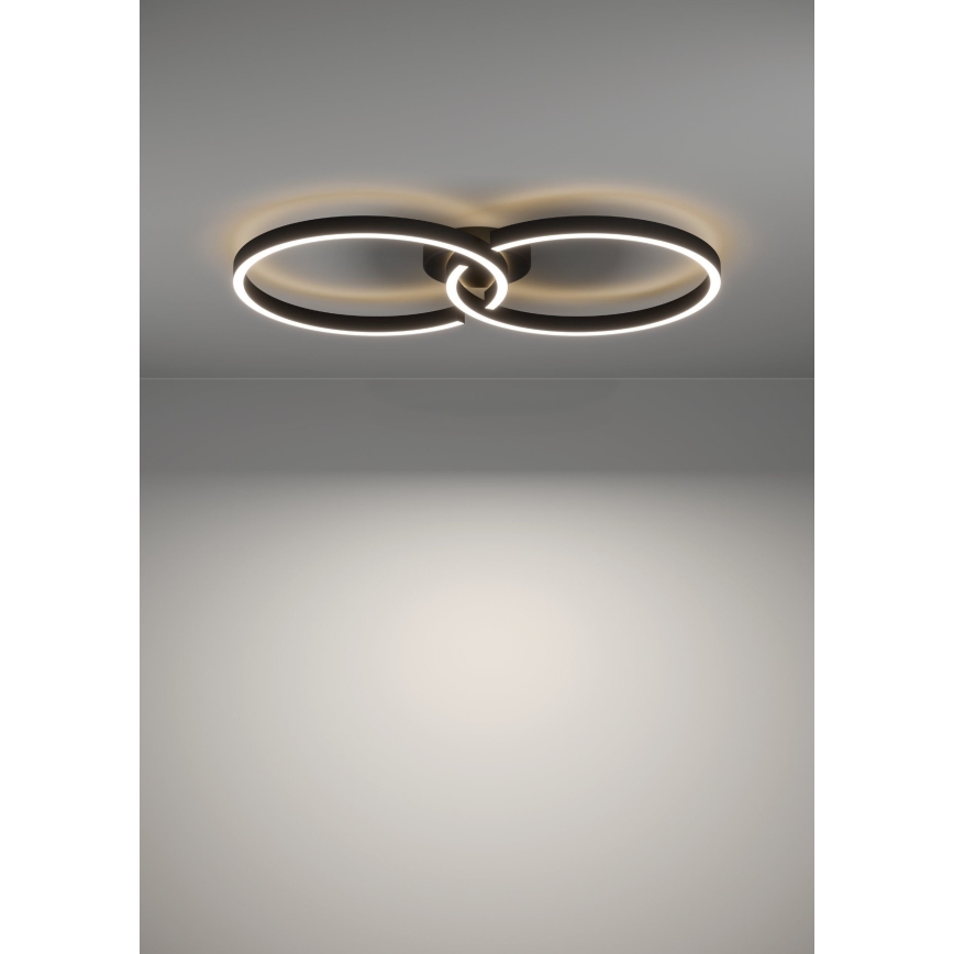 Eglo 900955 - LED RGBW Dimmable ceiling light LED/19,5W/230V 2700-6500K black + remote control