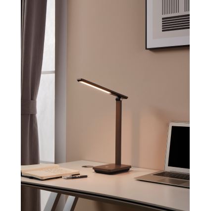 Eglo - LED Dimmable rechargeable table lamp LED/3,6W/5V 1800mAh brown