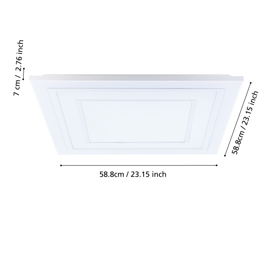 Eglo - LED RGBW Dimmable ceiling light LED/29W/230V 3000-6500K + remote control