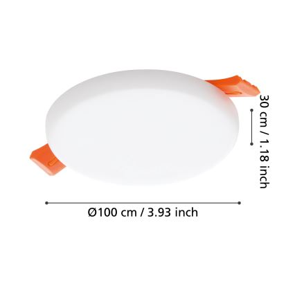 Eglo - LED Bathroom recessed light LED/5,5W/230V d. 10 cm IP65