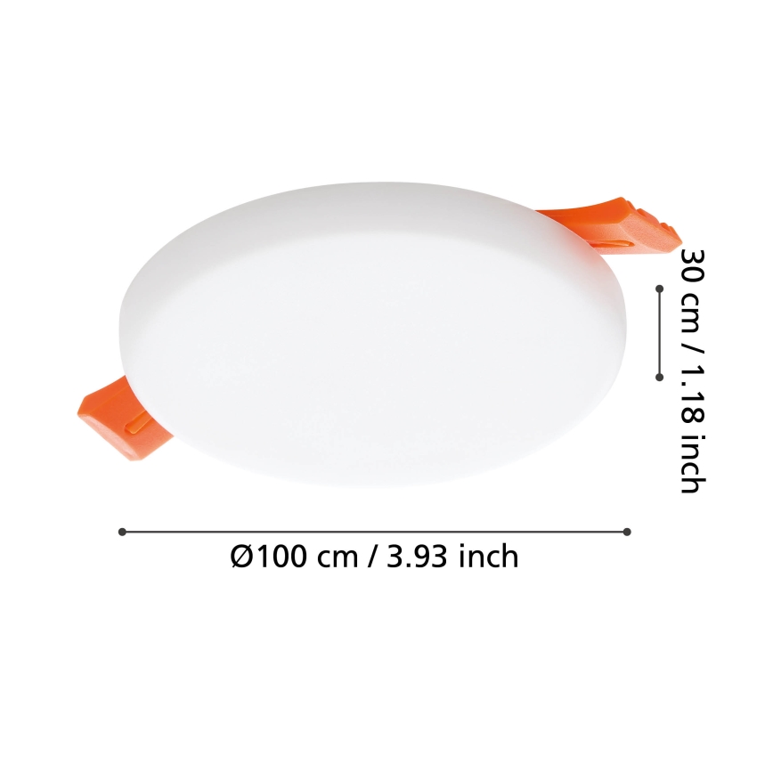 Eglo - LED Bathroom recessed light LED/5,5W/230V d. 10 cm IP65