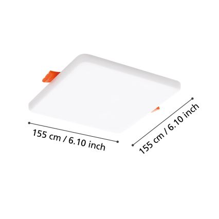 Eglo - LED Bathroom ceiling light LED/11,5W/230V 15,5x15,5 cm IP65
