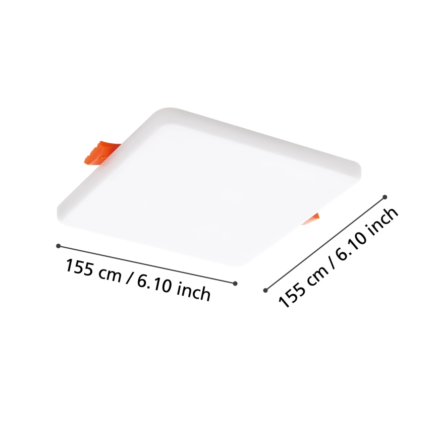 Eglo - LED Bathroom ceiling light LED/11,5W/230V 15,5x15,5 cm IP65