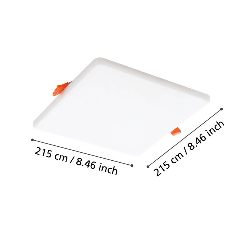 Eglo - LED Bathroom recessed light LED/18W/230V 21,5x21,5 cm IP65