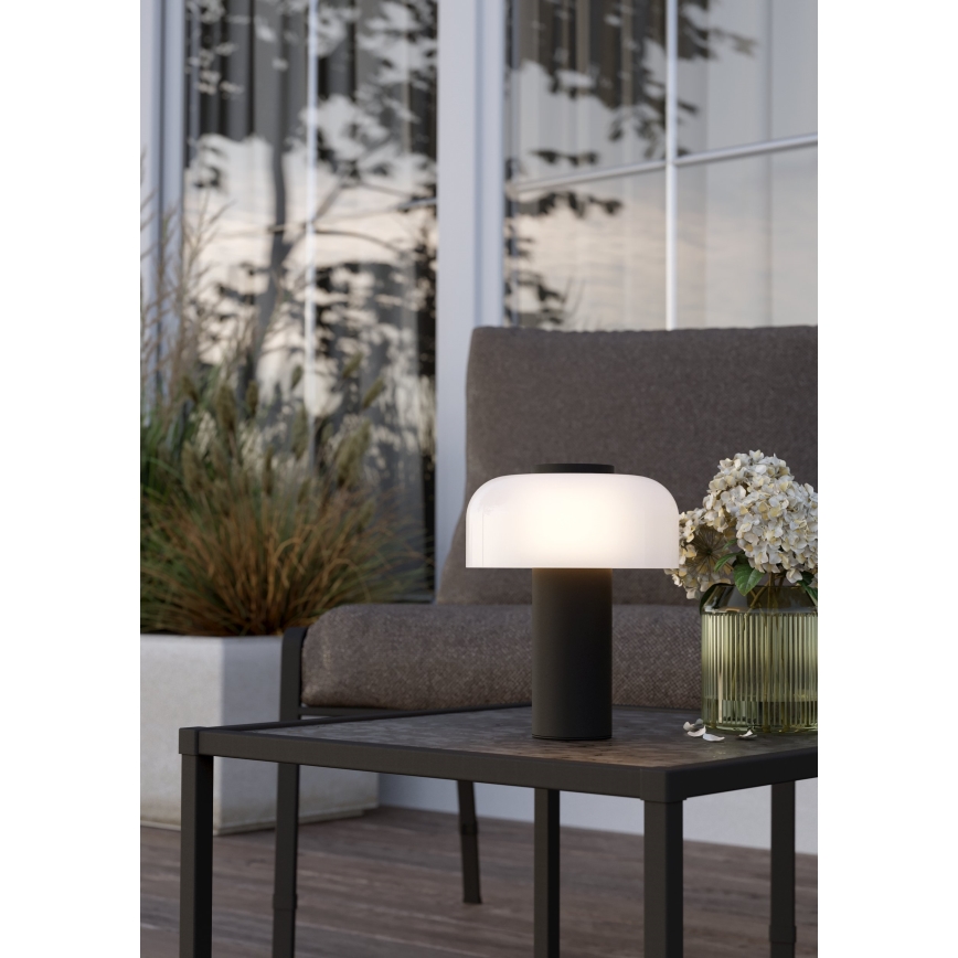 Eglo - LED Dimmable touch outdoor lamp LED/2,25W/5V 2400-4000K 5200 mAh IP44 black/white