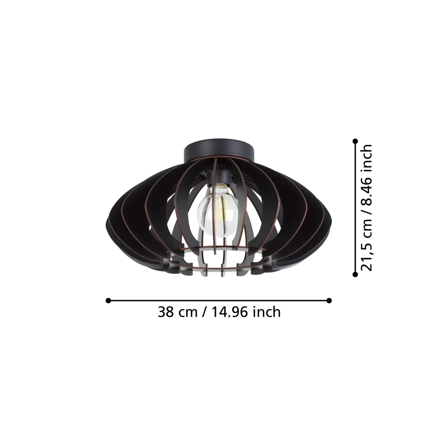 Eglo - Ceiling light 1xE27/40W/230V d. 38 cm black