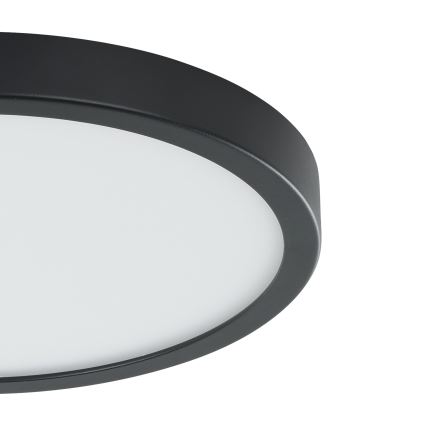 Eglo - LED ceiling light with motion sensor LED/20.5W/230V 3000K black Ø 28.5 cm