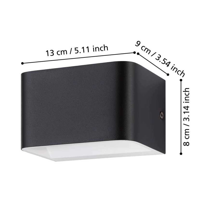 Eglo - LED Wall light LED/6W/230V 3000K black