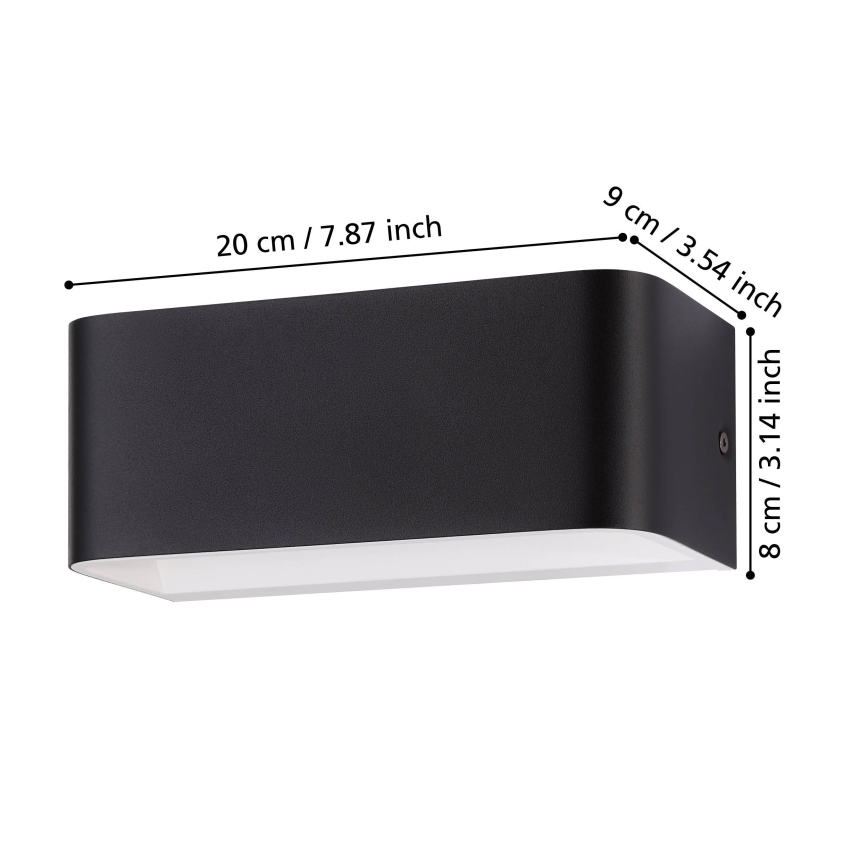 Eglo - LED Wall light LED/10W/230V 3000K black