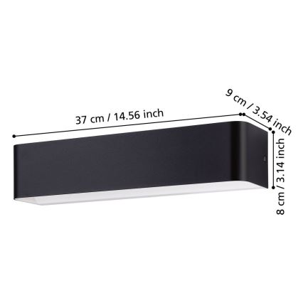 Eglo - LED Wall light LED/12W/230V 3000K black