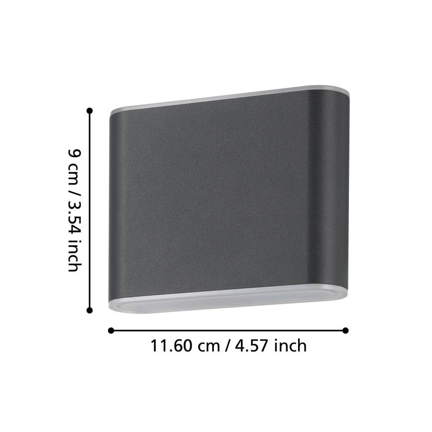 Eglo - LED Outdoor wall light 2xLED/2,9W/230V 3000K/4000K/6500K IP65