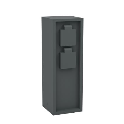 Eglo - Outdoor SCHUKO Socket Post IP54, Anthracite