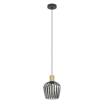 Eglo - Chandelier on a string 1xE27/40W/230V black/gold
