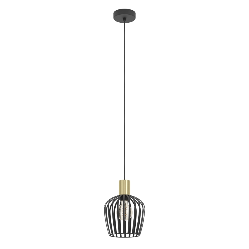 Eglo - Chandelier on a string 1xE27/40W/230V black/gold