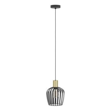 Eglo - Chandelier on a string 1xE27/40W/230V black/gold