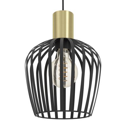 Eglo - Chandelier on a string 1xE27/40W/230V black/gold