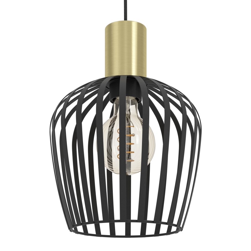 Eglo - Chandelier on a string 3xE27/40W/230V black/gold