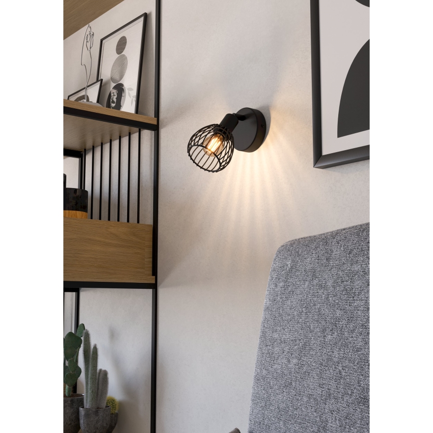Eglo - Wall light 1xE14/40W/230V black